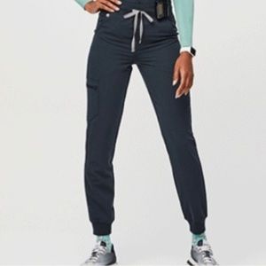 Figs High Waisted Zamora Jogger Scrub Pants - Discontinued color in Dark Harbor